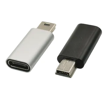 USB C Mini USB 2.0 Adapteris, C Tipo moterį, Mini USB Vyrų Konvertuoti Jungtis, skirta GoPro MP3 Grotuvai Brūkšnys Kamera Skaitmeninė Kamera, GPS