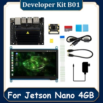 Už Jetson Nano 4GB Developer Kit B01 Dirbtinis Intelektas Valdybos +7-Colių Jutiklinis Ekranas IMX219 Fotoaparatas 