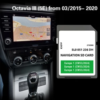 Už Skoda Octavia III (5E) iš 03/2015 - 2020 Žemėlapis SD Kortelė, Navigacijos SAT Nav 32GB MIB2