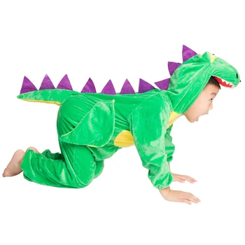 Vaikai Vaikų Gyvūnų Dinozaurų Drakono Kostiumas Cosplay Jumpsuit Berniukų, Mergaičių Helovinas Šalis Užgavėnės Fancy Dress galvos Apdangalai