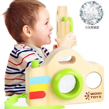 Vaikų žaislai, mediniai modeliavimas kamera švietimo žaislai kaleidoscope multi-kampinis bičių akys įdomios dovanos berniukas ir mergaitė