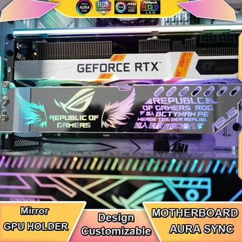 Veidrodis VGA Laikiklis,Customizatable ARGB GPU Turėtojas,MOD Žaidimų Grafika Kortelės Anti-lenkimo Paramos 12V/5V M/B 