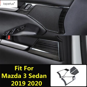Vidinė Durų Rankena Dubenį Rėmo Apdaila Liejimo Padengti Trim Tinka Mazda 3 Sedanas 2019 2020 M. Anglies Pluošto Reikmenys, Interjero Rinkinys