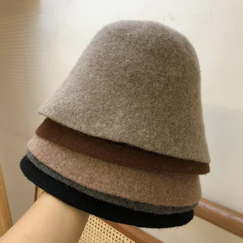 VISROVER 5 spalvos unisex vientisos spalvos Vilnos žiemos skrybėlę geriausiai atitiko Žiemos beanies Naujas kašmyro moteris Šiltas skullies Didmeniniams