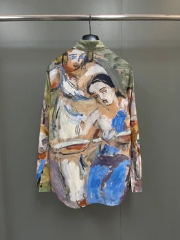 Vyriški Q04567 Mados Marškinėliai 2023 Prabanga Cirko Šalies Stiliaus Dizainas Žinomų Europos Prekės ženklo Drabužiai