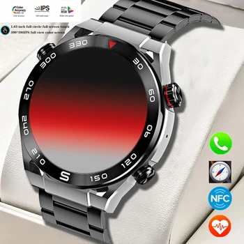 Vyrų Sveikatos Smartwatch Touch Cukraus kiekio kraujyje Stebėjimo Kompasas Smart Sala, NFC, 