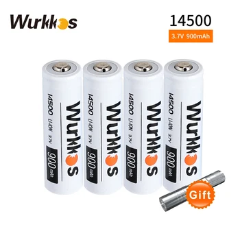 Wurkkos 3.7 V 900mah 14500 Baterija Mokamas Li-ion Baterijos LED Žibintuvėlis /Žaislai/Plazminiu TS10 Baterija