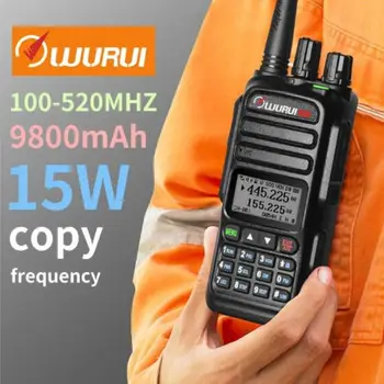 Wurui UV83 walkie talkie walkie 100-520MHZ dvigubos juostos radijo dviejų krypčių radijo kumpis prietaisų uhf vhf communicator ilgai paskambino medžioklės