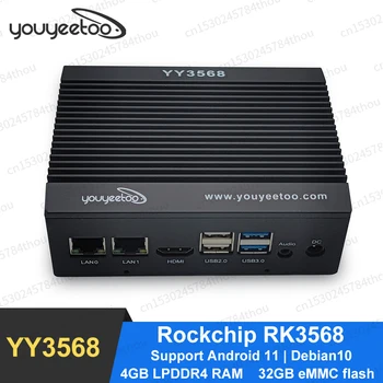 youyeetoo YY3568 Plėtros Taryba Metalo Atveju Rinkinys Rockchip RK3568 Dual Gigabit Ethernet 2GB/4GB/8GB LPDDR4 Pramonės Priimančiosios