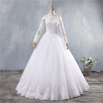 ZJ9151 Vestuvių Suknelė nuo Peties Appliqued Nuotakos Suknelės Linijos, Elegantiškas Nėrinių Vestuvės, Vestuvinės Suknelės 2023