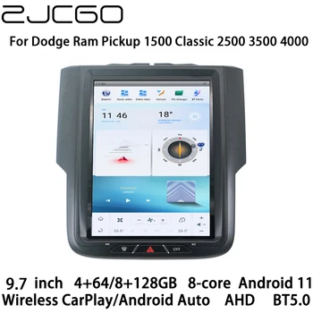 ZJCGO Automobilio Multimedijos Grotuvas Stereo Radijo, GPS Navigaciją, Android 11 Ekraną Dodge ASV Ram 1500 2500 3500 4000 Classic Pikapas