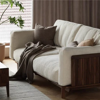 Šiaurės Amerikos juodąja veržlė visos kietosios medienos medžiaga žemyn sofa Japonų stilius paprastas šviesos ekstravagantiškas smulkūs namų ūkio tipas