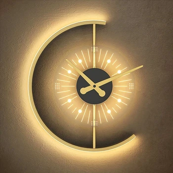 Šiuolaikinių LED Laikrodis Sieninis Žibintas Patalpų Stilingas Decora Šviesos Naktiniai Koridoriaus Praėjimo Viešbučio Kambarį Fojė, Virtuvė, Veranda Apšvietimas