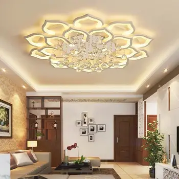 Šiuolaikinės įterptųjų įrengimas buitinių baltas LED K9 kristalų lubų liustra apšvietimo gyvenamasis kambarys, virtuvė, šviesos ZM1120
