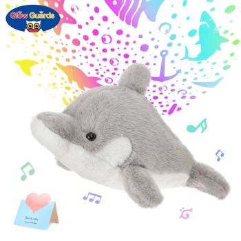 Švyti Apsaugai Šviesos Pliušinis Žaislas Jūrinių Gyvūnų, Vaikų Mesti Pagalvę su Led Apšvietimo Muzikos Projekcijos Saugus, Minkštas Vaikai Kompanionas